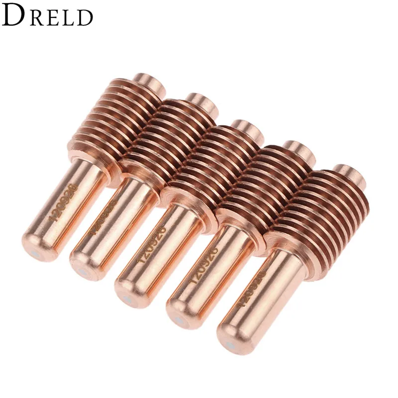DRELD 5pcs 40A-80A Electrode 120926 All Processes for Plasma Cutting Torch Consumables Replacement Welding & Soldering Supplies