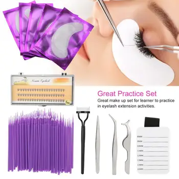 

Portable False Eyelash Extension Patch Sticker Kit Tape Isolation Pad Planting Grafted Eyelash Makeup Set for Grafting Eyelashes