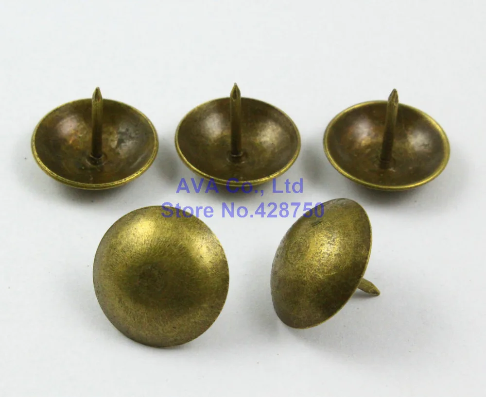 100 Pieces 18mm Antique Brass Upholstery Tacks Nails Bigin Tacks from