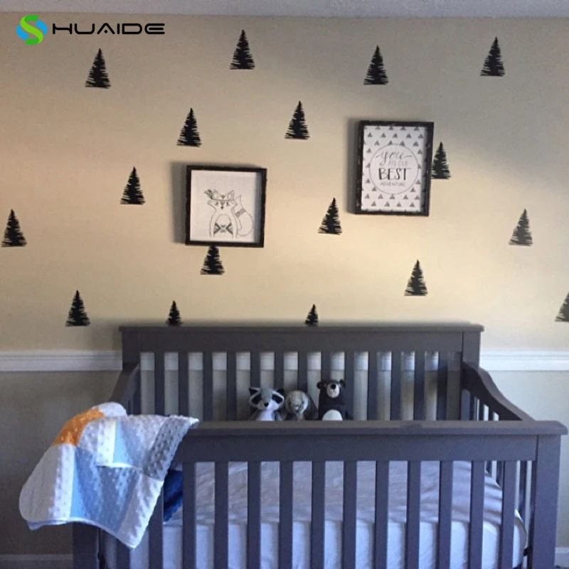 DIY Pine Tree Wall Decals Vinyl Wall Sticker For Kids Room ...