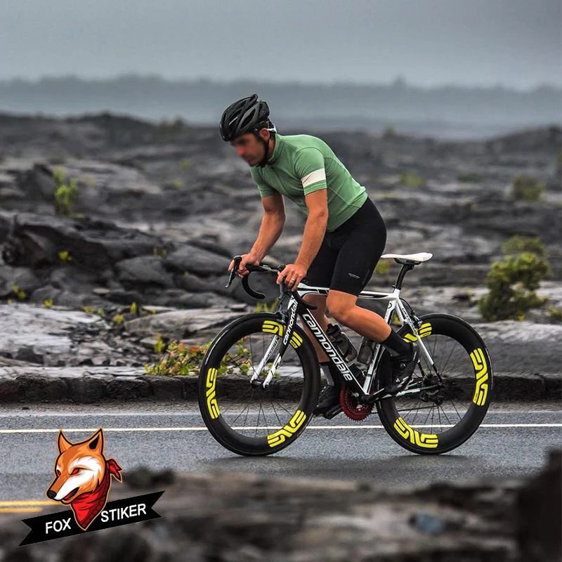 12pcs logo 700c road bicycle carbon wheelset sticker decal 30/38/40/50/55/60/80/88mm enverim brake disc brake available