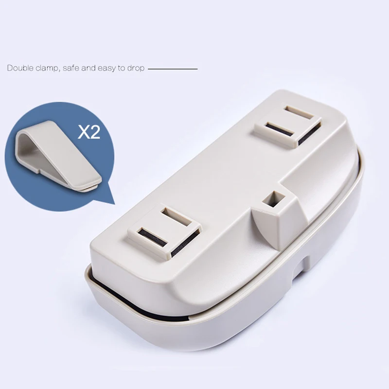 Durable ABS Car Glasses Case Holder Clip Sun Protection Sunglasses Storage Box Sunglasses Holder Accessories
