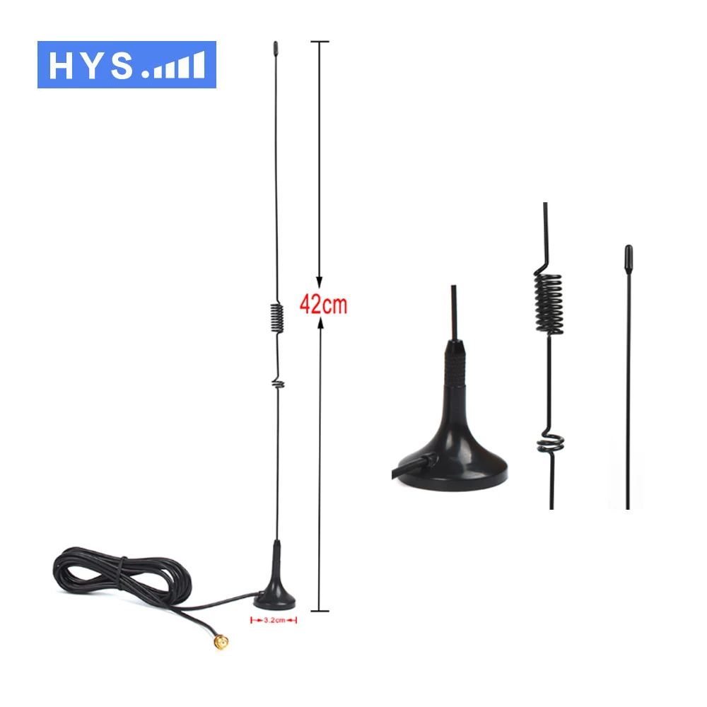 2PCS HYS SMA female Walkie Talkie Antenna VHF/UHF Dual Band