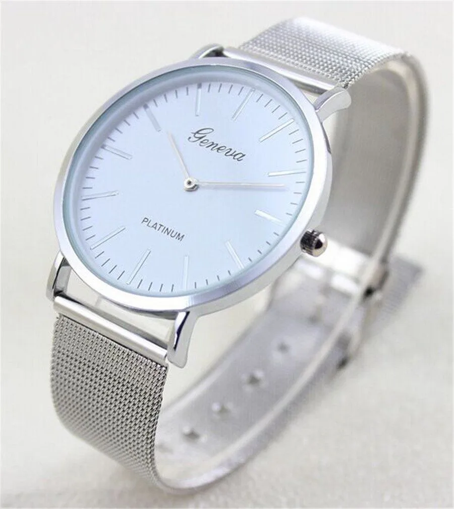 

Geneva Women Watch Luxury Stainless Steel Band Wrist Watches Ladies Clock Women's Bracelet Analog Quartz Watch Relogio #JO