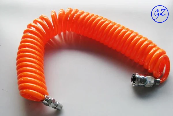 

Orange (12M-Length) - Pneumatic components PU10*6.5mm spring trachea and quick connector Pneumatic Plastic Coil Tube Pipe Hose