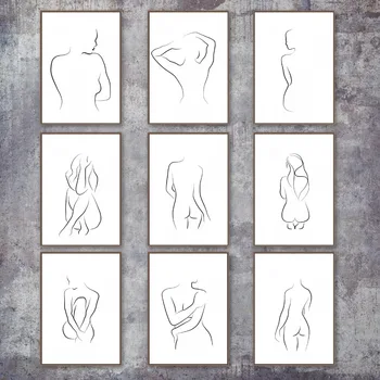 Nude Sexy Women Naked Yoga Wall Art Canvas Painting Nordic Posters And