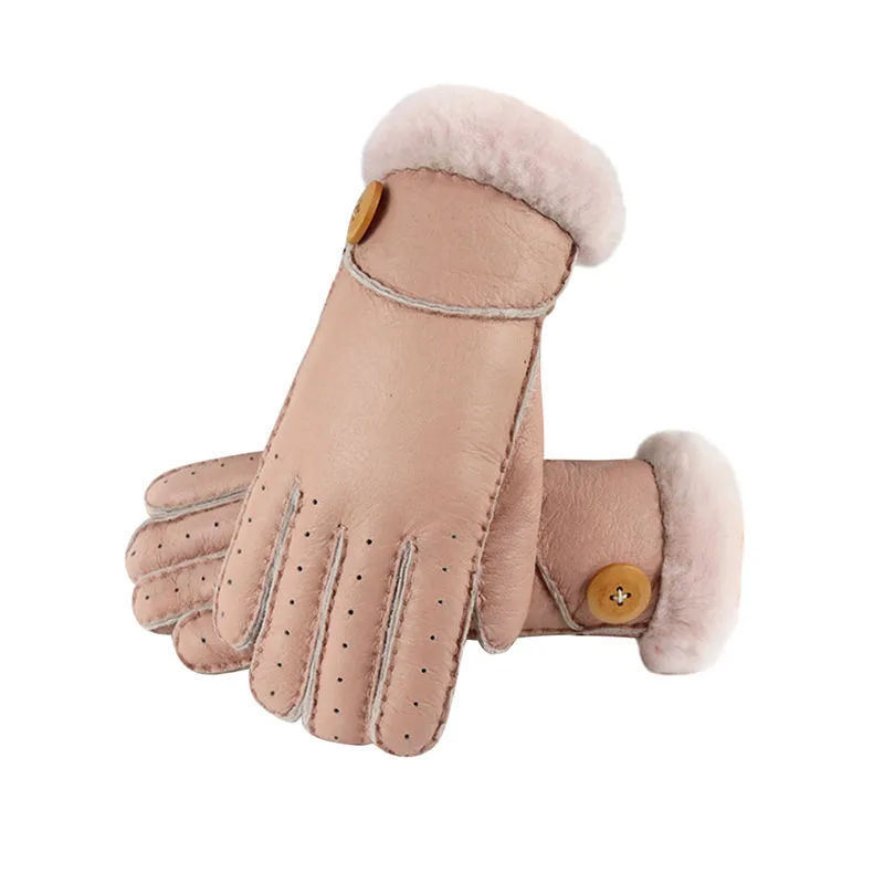 6PAIRS / LOT SINGYOU Winter Women's Gloves Fashion Warm Sheepskin Wool