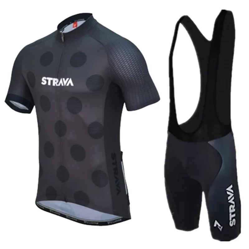 STRAVA Велоспорт Джерси Наборы Pro team мужчины короткий рукав велосипедная одежда дышащий горный велосипед спортивная одежда - Цвет: 1