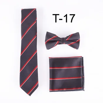 

3 Pcs New Arrival Men Necktie Set 5cm Slim Corbatas Gift Sets for Party