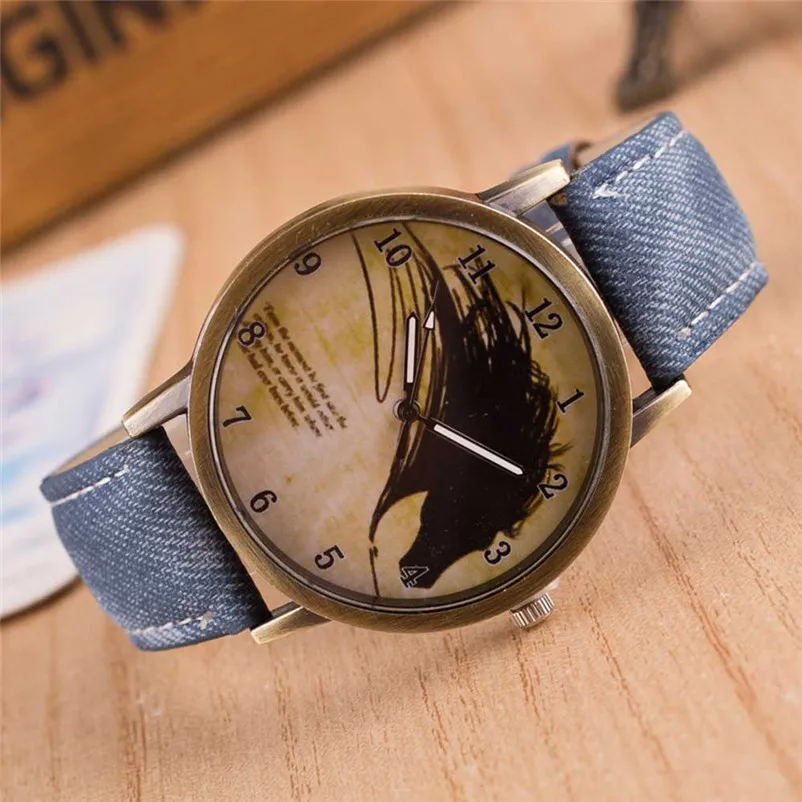 Fashion women's watches casual watches Retro Clock Wolf WristWatch Cowboy Leather Band Analog Quartz Watch clock M02 (24)