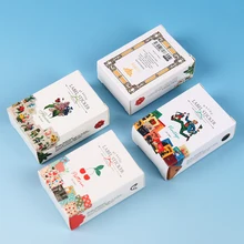 48 Uds. Papelería creativa Sticky Matchbox pegatina de papel DIY Vintage álbum diario decoración de colección de recortes
