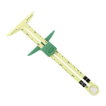 

5-In-1 Sewing Ruler "T" Shape Sliding Gauge Caliper Sewing Ruler Plastic Portable Multifuction Measuring Sewing Tool 1220#