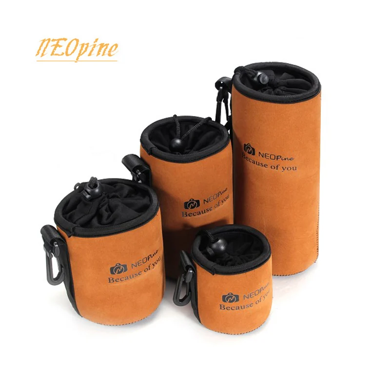 

Four Size Soft Camera Lens Pouch Bag Case Cover Protector for Pentax Canon nikon sony olympus fujifilm DSLR with hanger
