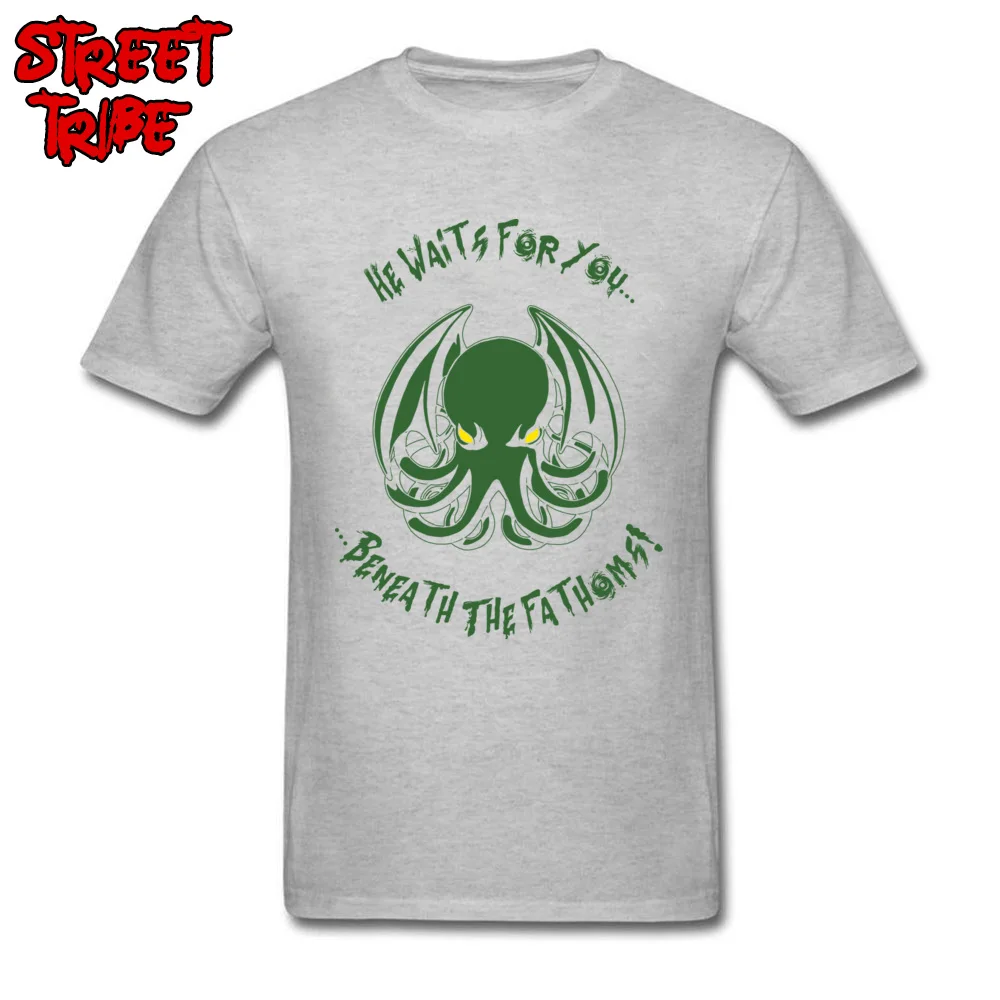 Beneath The Fathoms 100% Cotton Men's Short Sleeve Tops Tees Camisa VALENTINE DAY T Shirt New Design Round Neck T Shirt Beneath The Fathoms grey