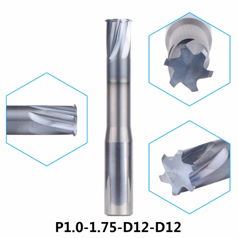 

Tungsten Carbide Alloy Single Teeth Thread Milling CutterP1.0-1.75-D12-D12 threading end mill single tooth For Metric 1.0-1.75mm
