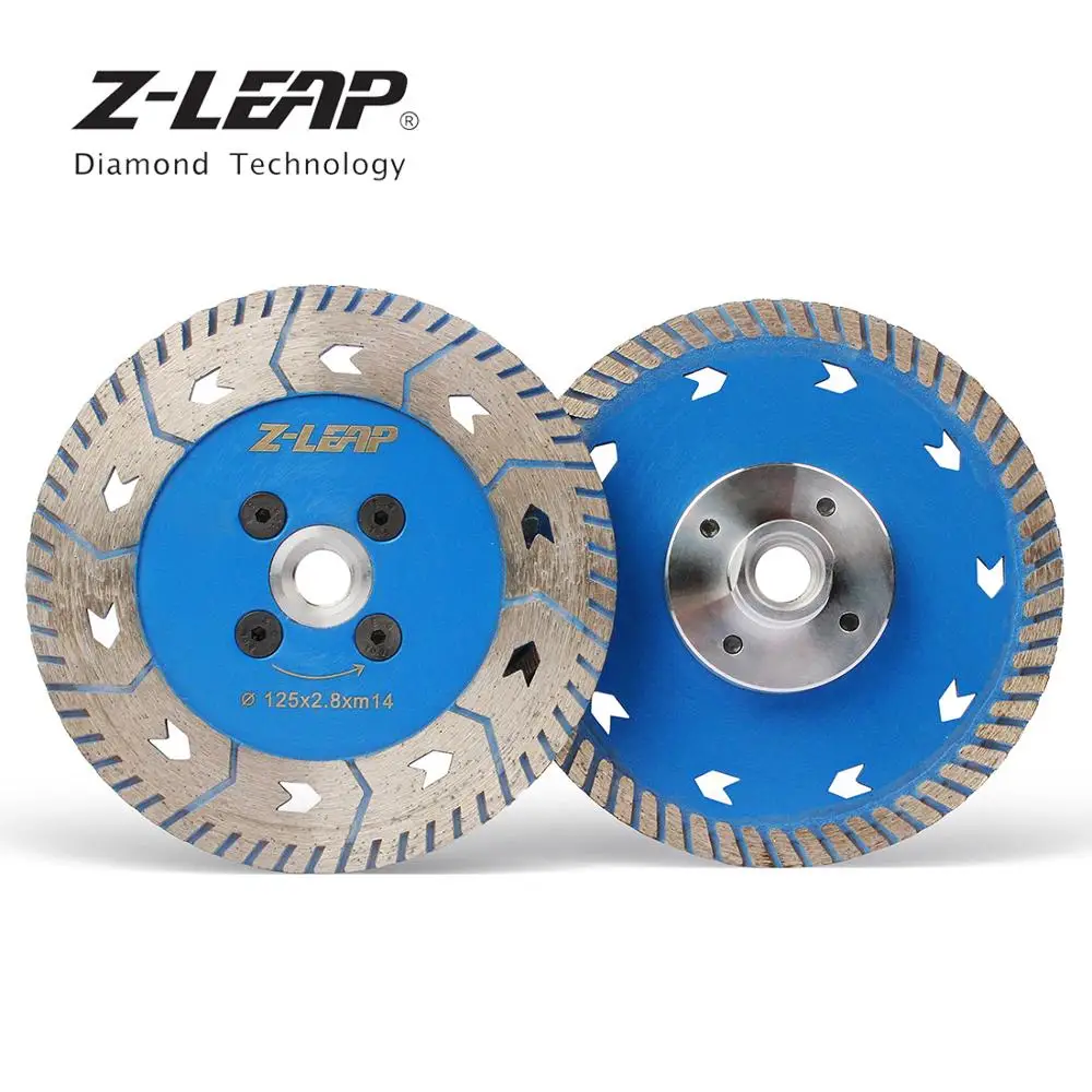 

Z-LEAP 5" Diamond Saw Blade Granite Marble Concrete Stone Cutting Disc 125mm Double Side Grinding Wheels Wet Use With M14 Thread