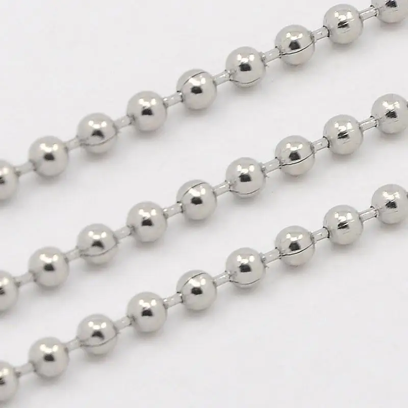 316 Stainless Steel Ball Beaded Chains, Decorative Chain, Stainless