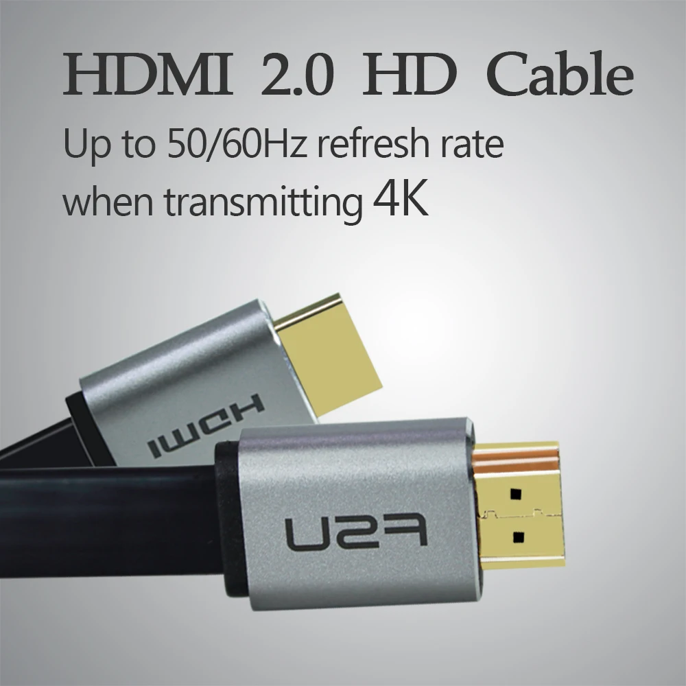 FSU HDMI к HDMI кабель 4K V2.0 тонкий для HD ТВ компьютера ноутбука PS4 проектор 0,5 м 1 м 1,5 м 2 м 3 м 5 м Поддержка 3D Ethernet