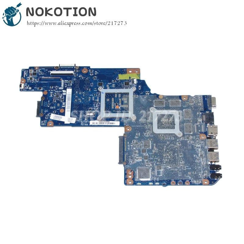 Nokotion brand new H000052580 الرئيسي مجلس لتوشيبا l850 c850 15.6 screen laptop motherboard HD7670M + HD4000 ddr3