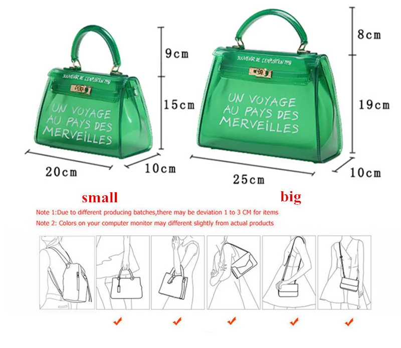 Bolsos de hombro de PVC de Color caramelo para mujer bolsas transparentes de jalea monedero de Color sólido bolso de mano para mujer bolsa
