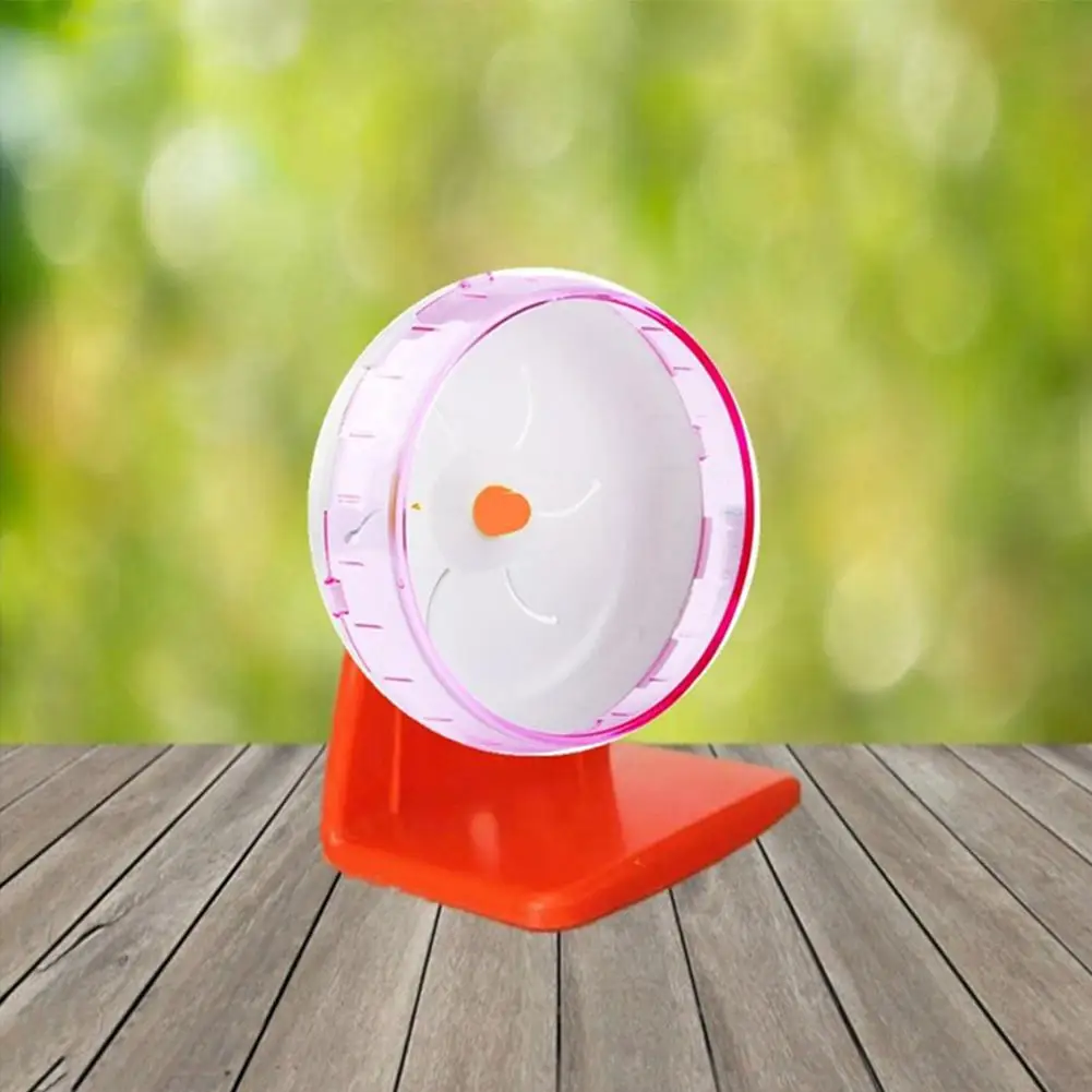 Бесшумный ролик колеса для упражнений с поддерживающей игрушкой для домашних животных, спортивный хомяк - Цвет: Rose red