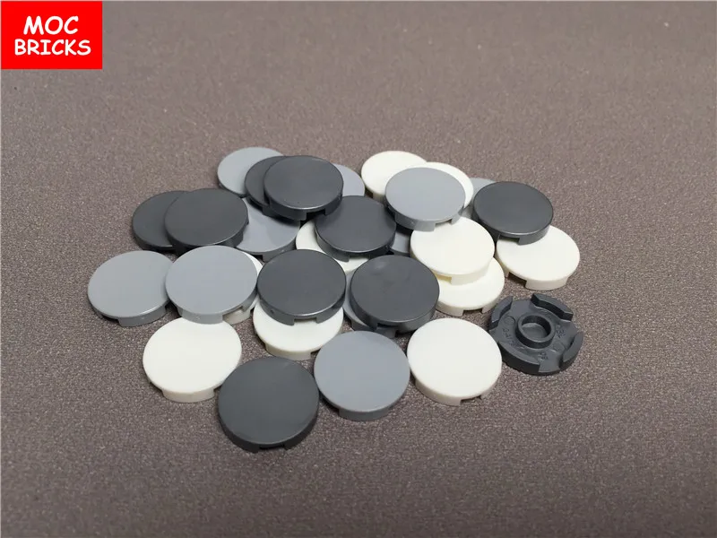 20 шт./лот кирпичи MOC для DIY круглая каменная плитка 1x1 2x2 пластина 1X1 строительные