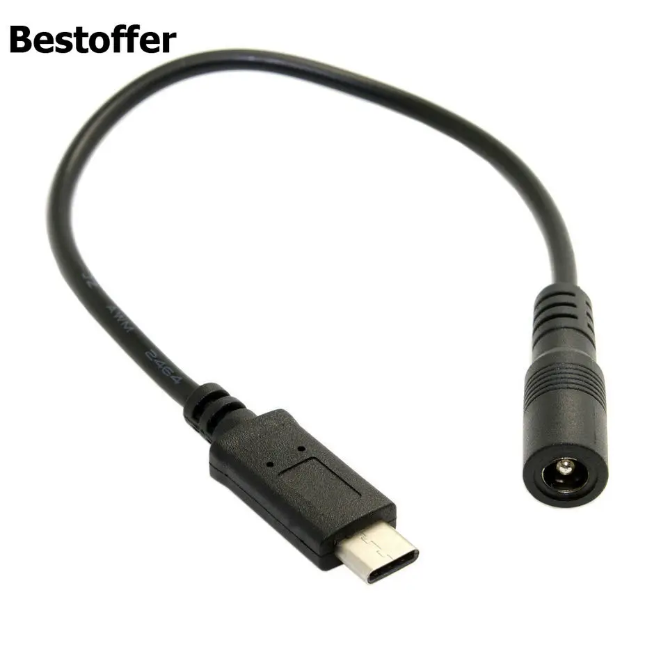 

USB 3.1 Type C Male to DC 5.5X2.5mm Female Power Extension Charge Cable (Type c to 5.52.5mm Female) Free Shipping