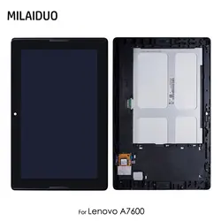 ЖК-дисплей Дисплей для lenovo Tab A10-70 A7600 A7600-F A7600-H Сенсорный экран планшета с рамкой Полное собрание замена 10,1 ''черный