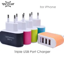 Адаптер ACEHE для iPhone, карамельный цвет, 3.1A, 3USB порта, для дома, путешествий, AC, настенное зарядное устройство, USB зарядное устройство, ЕС, Австралия, Разъем для мобильного телефона