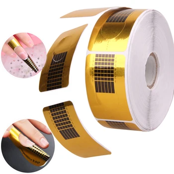 

50/100 Pcs Nail Form Tips Nail Art Guide Form for Acrylic UV Gel Tip Nail Extension Sticker DIY Design Tools