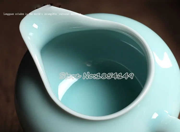 10 шт. Китайский Longquan Celadon Crackle фарфоровая чаша ручной работы от отличного художника с подарочной посылка чайные сервизы кунг-фу гайвань
