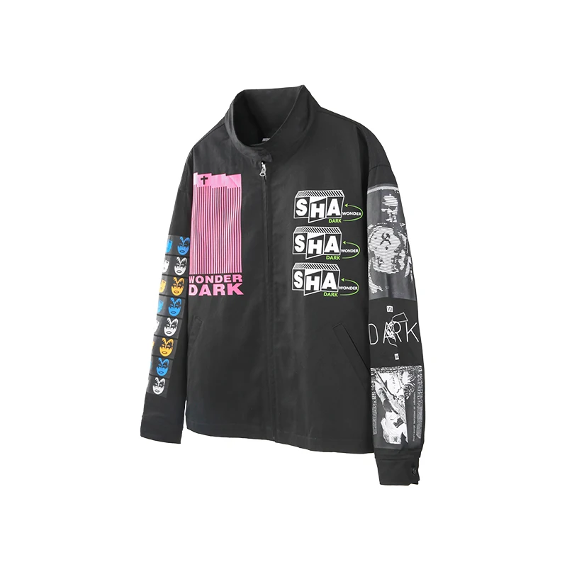 VIISHOW Men's Jackets Brand Graffiti Printed Jackets Chaqueta Hombre 2019 Streetwear Men Jackets and Coats Cardigan JC1172191