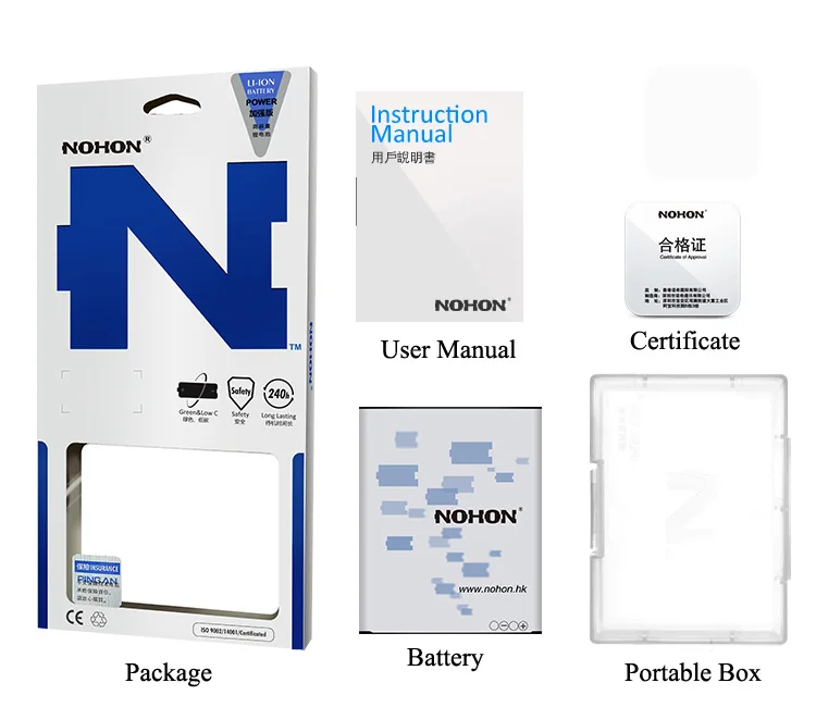 Оригинальный nohon Аккумулятор для samsung Galaxy S3 S4 NFC S5 S6 S7 i9300 i9500 G900 SM G920 G9300 по