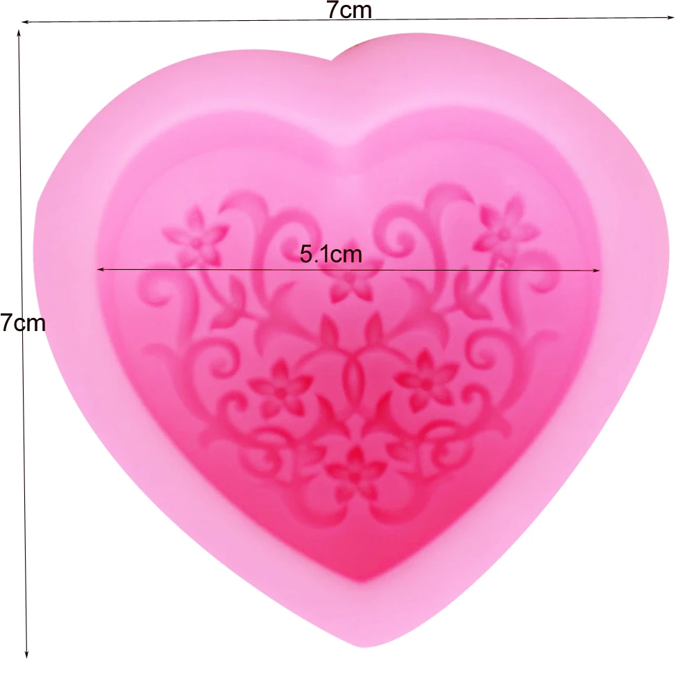 Sophronia любящее сердце любовь цветок Шоколадное Мыло Плесень свечи формы из полимерной глины инструменты для украшения тортов из мастики M064
