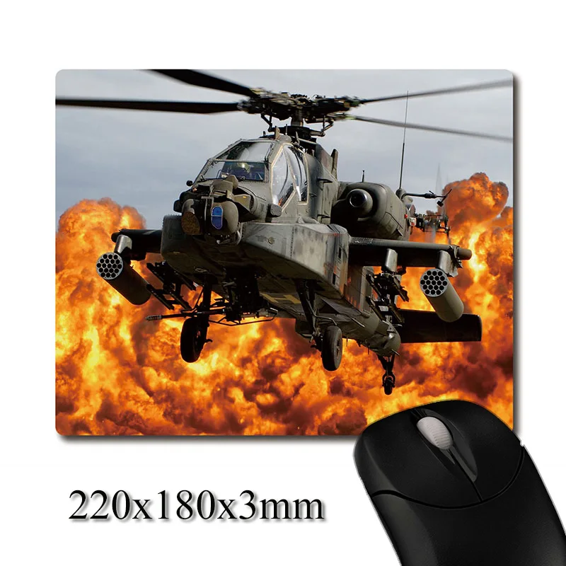 

Apache helicopter gunships of the war image printed Heavy weaving anti-slip rubber pad office mouse pad Coaster Party favor gift