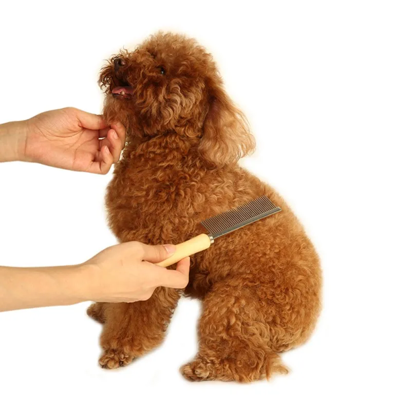 

New Dog Comb Stainless Steel Teeth Hair Brush Dog Grooming Brush For Dogs Cat Removed Flea Combs Pet Supplies