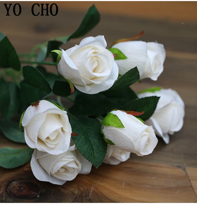 white garland christmas decoration rose artificial flower for home decor (5)