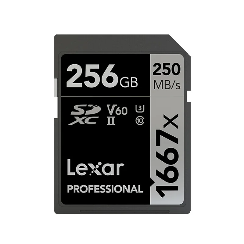 Original Lexar Professional SD Memory Flash Card 1667x SDXC UHS II class 10 V60 256GB kart 2