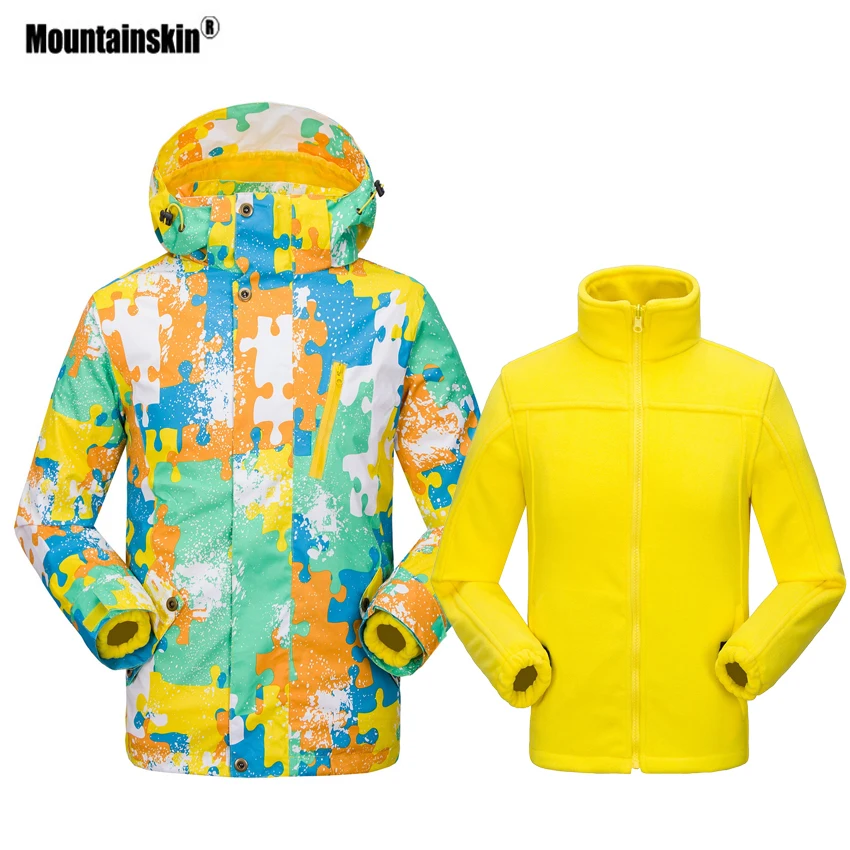 Mountainskin/зимняя флисовая куртка из 2 предметов для мальчиков и девочек теплая