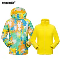 Mountainskin Boys Girls Winter 2 Pieces Fleece Jacket Outdoor Sports Thermal Windbreaker Camping Hiking Skiing Brand Coats VC022