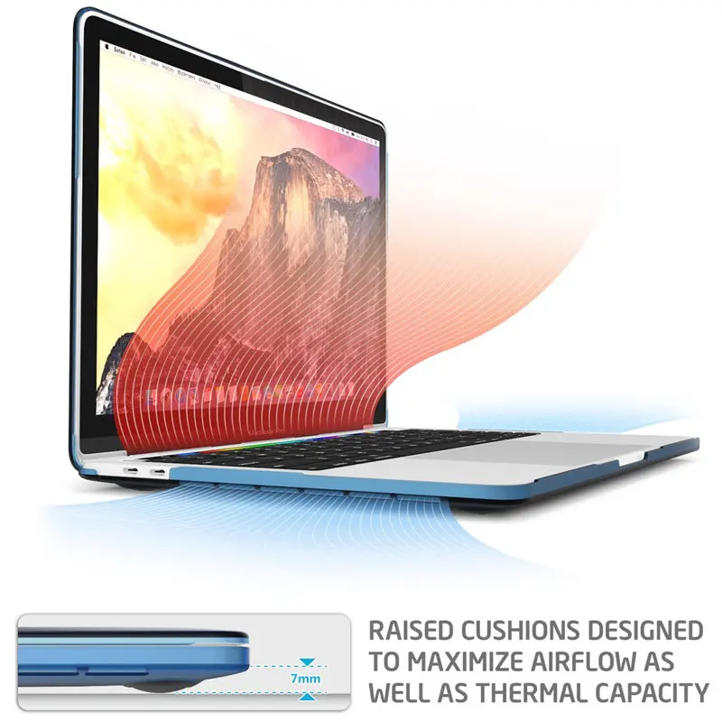 Для MacBook Pro 15 чехол с сенсорной панелью/Touch ID() A1990/A1707 i-Blason тонкий морозный жесткий чехол+ ТПУ бампер