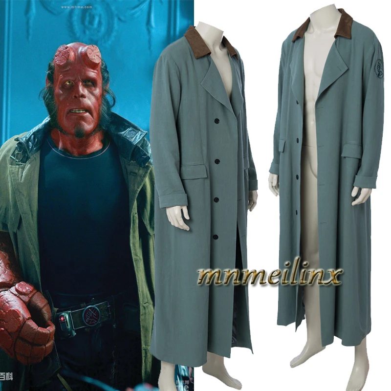 

Superhero Movie Hellboy Cosplay Costume Trench Coat Jacket Customize Halloween Costume For Unisex Any Size Clothes