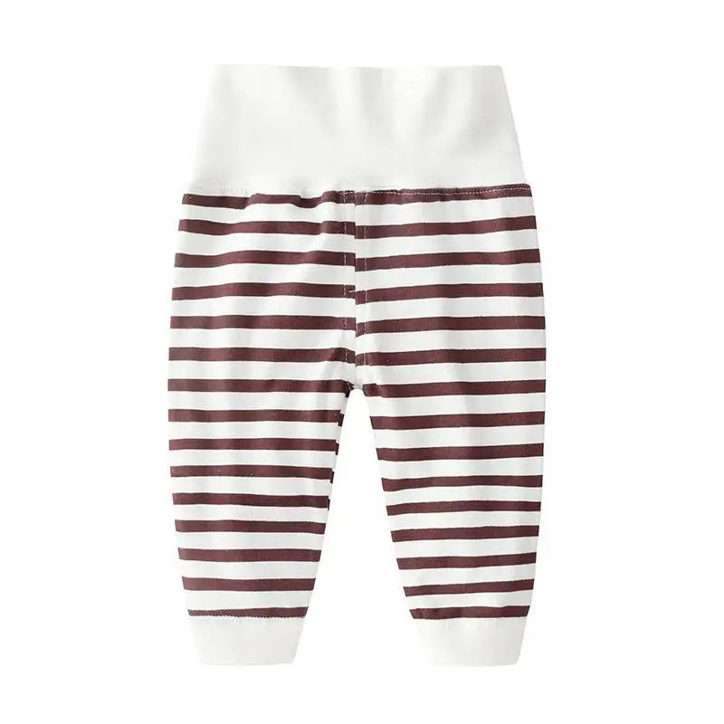 Одежда для малышей; детские брюки с высокой талией; хлопковые осенние штаны для маленьких мальчиков и девочек; брюки для новорожденных - Цвет: p9