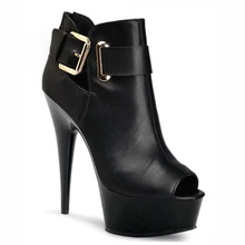 Водонепроницаемые туфли на платформе с открытым носком на высоком каблуке; тонкие туфли на высоком и тонком каблуке 15 см; обувь для танцев на высоком каблуке