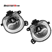 63177317252 63177317251 Pair Front Bumper Right Left Fog Light Lamp LED For BMW X3 F25 X4 F26 X5 F15 F85 X6 F16 2014 2015 2016 pair matte black m color front left right side kidney grille grill for bmw x5 f15 x6 f16 x5m f85 x6m f86 2014 2015 2016 2017