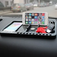 Фиксированный гелевый коврик ПВХ материал украшения автомобиля аксессуары Большой приборной панели Противоскользящий коврик телефон кронштейн Телефон коврик для монет автомобиль гаджет