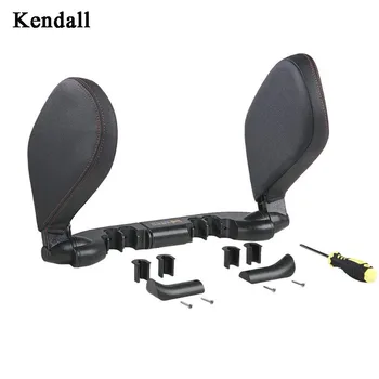 

Universal Headrest Car Seat Head & Neck Support Pillow Both Sides Leather