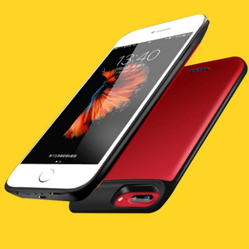 Goede 5000 7500 mah Batterij Charger Cases voor iphone 6 7 Batterij Case Draagbare Draadloze Oplader voor iphone 6 7 Plus Slanke Batterij Case