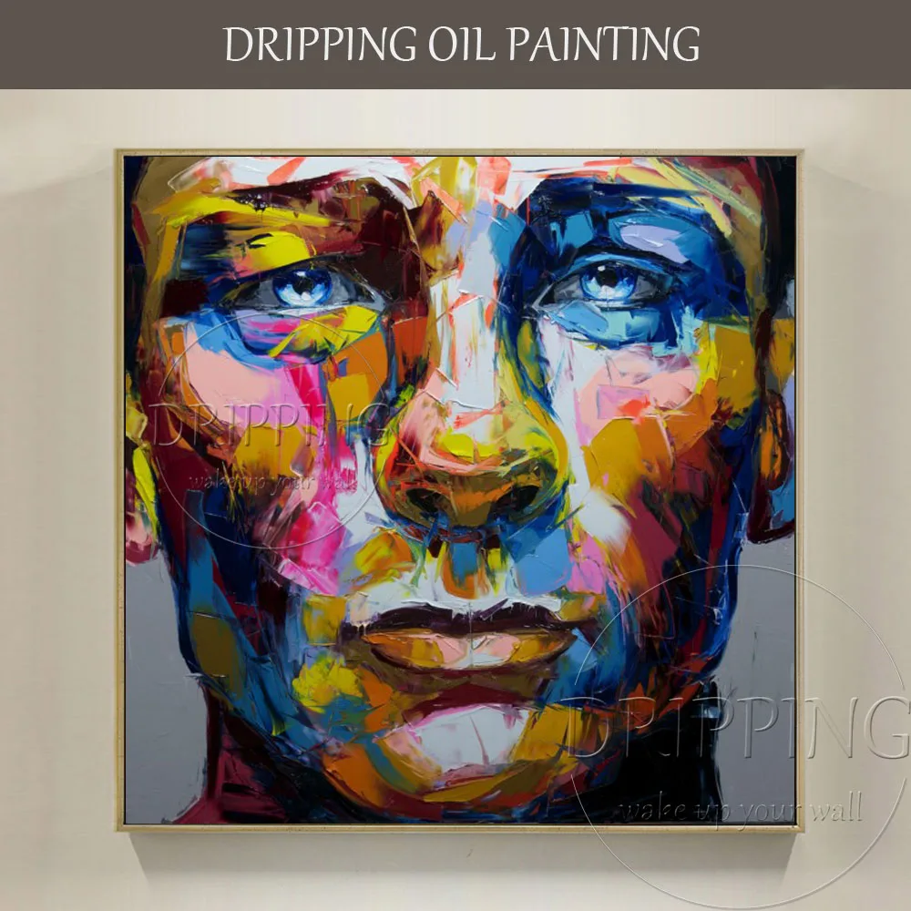 

Excellent Artist Pure Hand-painted High Quality Abstract Daniel Craig Oil Painting on Canvas Rich Colors Figure Oil Painting