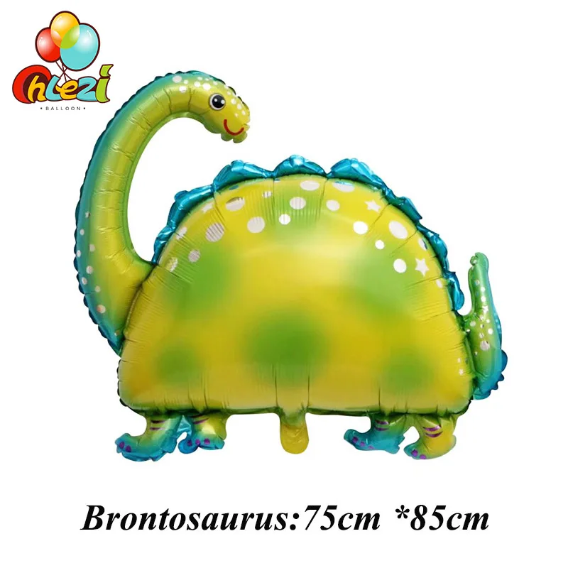 

50pcs/lot Wholesale Brontosaurus Jurassic dinosaur Foil balloons Baby Happy birthday party decoration baby shower helium globos